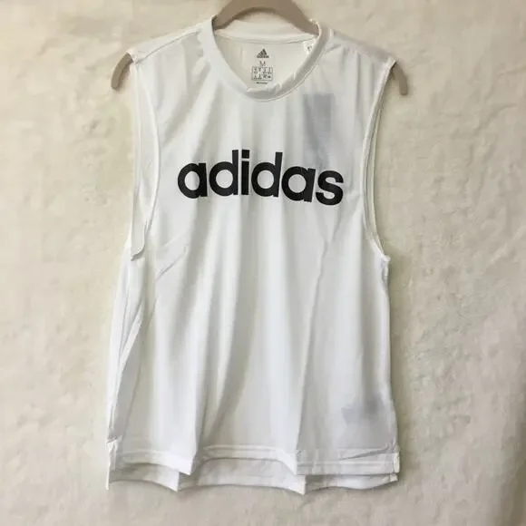 Adidas White & Black Dash Tank Top - Picture 1 of 8